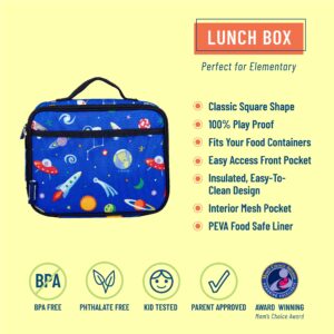 Wildkin 12 Inch Backpack Bundle with Insulated Lunch Box Bag (Out of this World)