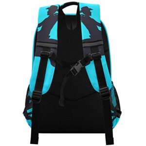 Glaphy Cowboy with Horse Backpack with Reflective Stripes, Laptop School Book Bag Lightweight Computer Backpacks for Men Women Kids