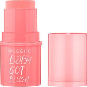 essence | Baby Got Blush | Easy to Apply & Blend Pigmented Cream Blush Stick | Vegan & Cruelty Free | Free From Gluten, Parabens, & Microplastic Particles (20 | Peaches & Cream)