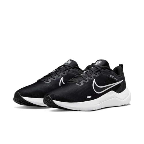 Nike Men's Downshifter 12 Sneaker, Black/White- Dk Smoke Grey, 9