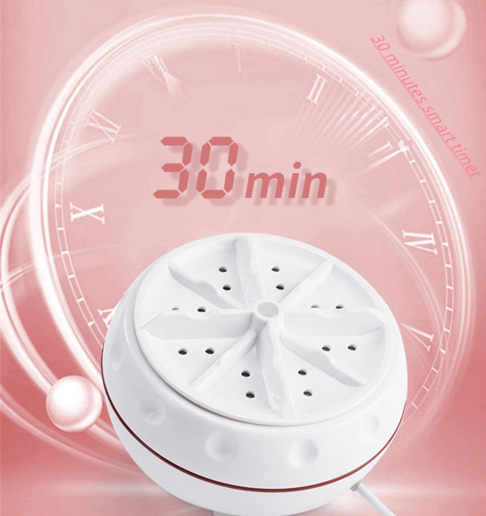 HUANGY Mini Portable Foldable Washing Machine Baby Clothes Underwear Personal Camping RV Travel Home Small Washing Machine Portable USB Powered Ultrasonic Vibrating Laundry Tray