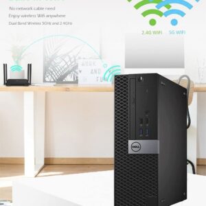 Dell 5050 Mini Tower Desktop Intel i7-6700 UP to 4.00GHz 32GB DDR4 New 1TB NVMe SSD + 2TB HDD Built-in AX200 Wi-Fi 6 BT Dual Monitor Support Wireless Keyboard and Mouse Win10 Pro (Renewed)