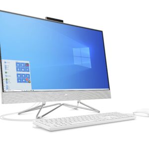 HP All-in-One Desktop Computer, 11th Generation Intel Core i5-1135G7 Processor, Intel Iris Xe Graphics, 8 GB RAM, 256 GB SSD, Windows 10 Home (27-dp1006, Natural Silver) (Renewed)