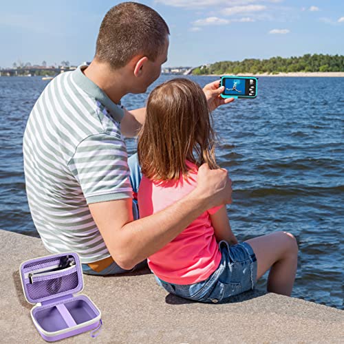 GWCASE Digital Camera Case Compatible with CAMKORY/for YISENCE/for VAHOIALD/for Kodak Pixpro/for Canon PowerShot ELPH 180 190/ for Sony DSCW800 DSCW830 Kids Camera with SD Card and Cable -Purple