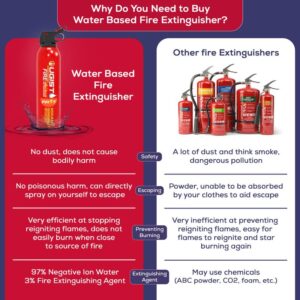 Ougist Fire Extinguisher for Home 620ml 4 Count,Can Prevent Re-lgnition,Best Suitable for Vehicle The House Car Truck Boat Kitchen Water-Based Fire Extinquishers