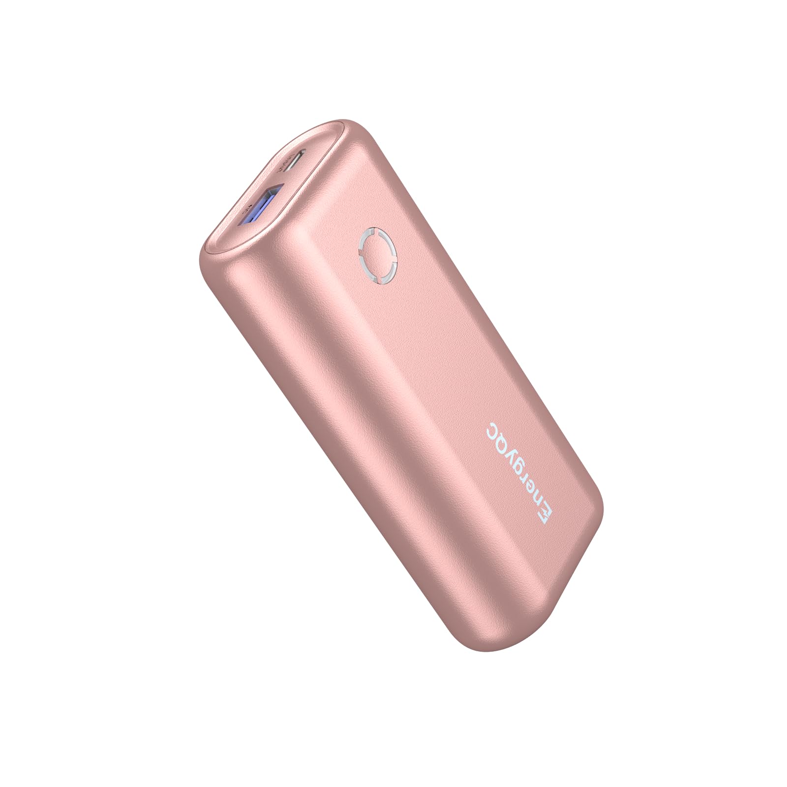 EnergyQC Portable Charger, 10000mAh Portable Phone Power Bank External Battery Pack Compatible with iPhone 13/12/11/X Samsung S10 Google LG iPad and More-Rose Gold