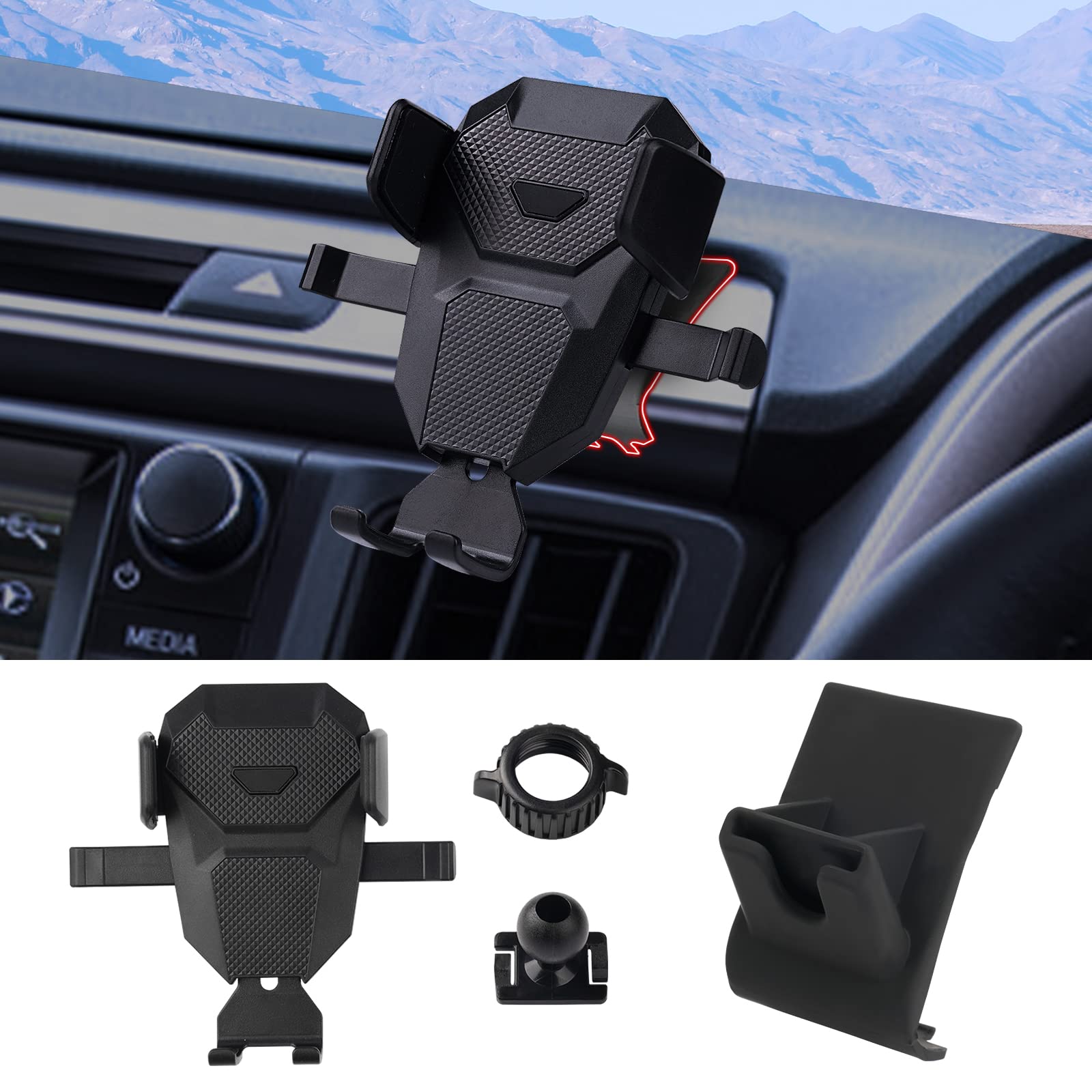 Karltys Cell Phone Holder for Toyota RAV4 2013-2018 Accessories Car Mobile Phone Holder Air Vent Mount for 4-7 Inch Phones Thick Case Friendly Fully Adjustable Stand