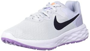 nike womens revolution 6 rn running shoe dc3729 004 (pure platinum/cave purple, 7)