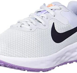 Nike Womens Revolution 6 RN Running Shoe DC3729 004 (Pure Platinum/Cave Purple, 7)