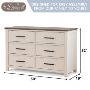 Sorelle Furniture Westley Baby Dresser – Dresser for Nursery, Kids Bedroom Furniture, Baby Dresser Drawers, Storage for Child’s Room with Drawers, Nursery Furniture for Infant-Grigio