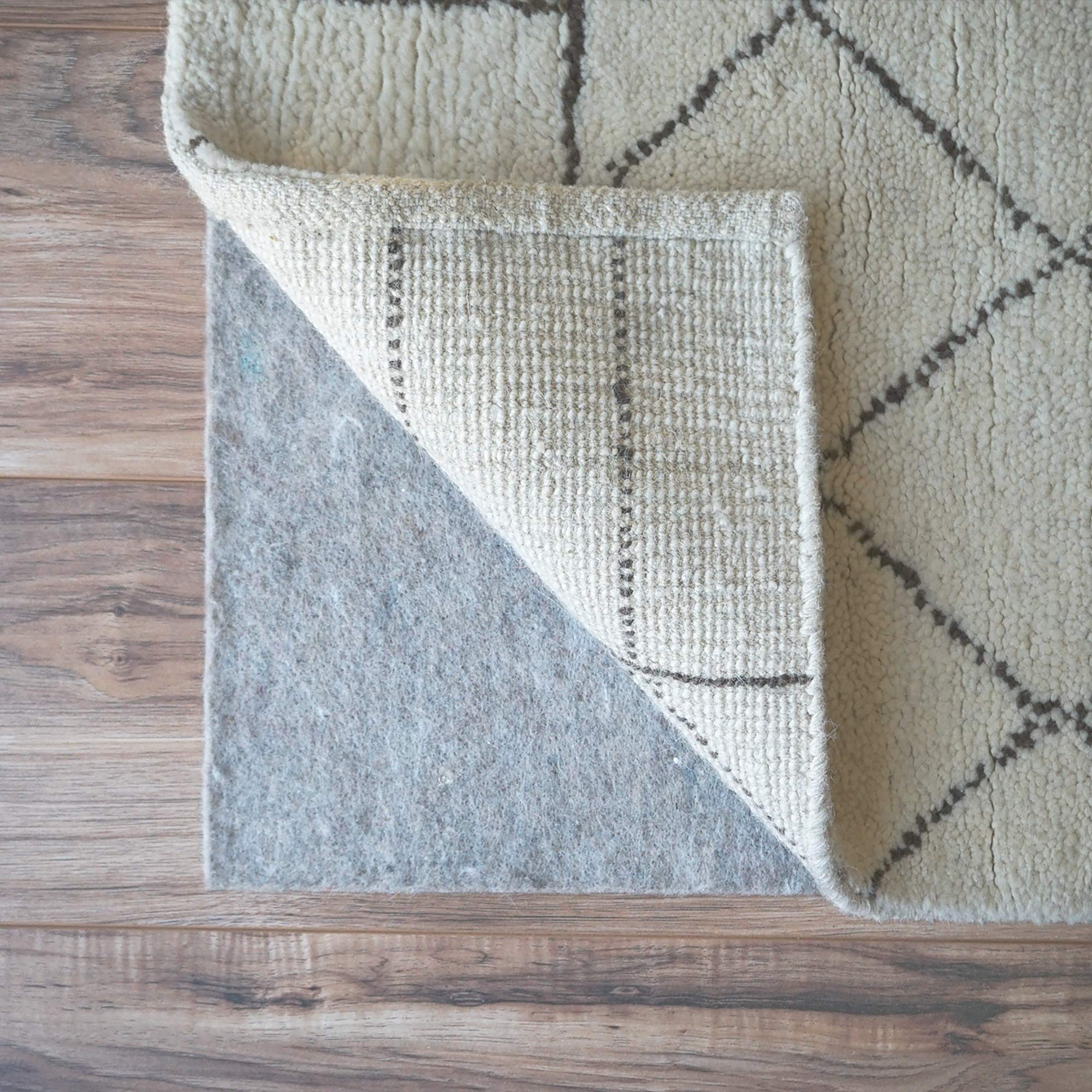 RUGPADUSA - Basics - 3'10" x 5'10" - 1/4" Thick - Felt + Rubber - Non-Slip Rug Pad - Cushioning Felt for Added Comfort - Safe for All Floors and Finishes