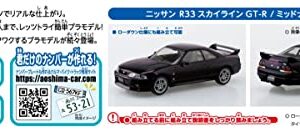 Aoshima Bunka Kyozai 1/32 The Snap Kit Series Nissan R33 Skyline GT-R Midnight Purple Color Coded Plastic Model 15-A