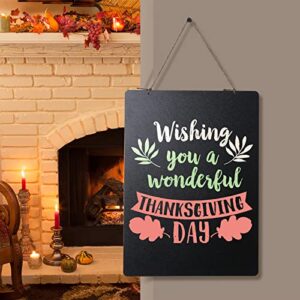 11.7x16.5 Inch Tabletop Chalkboard with Wood Base, Menu Chalkboard Stand, Message Board, Bar and Special Event Decorations, Hanging Double-Sided Chalkboard Sign for DIY Home Decoration-Walnut