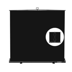 【wider style】 raubay 78.7 x 78.7in large collapsible black backdrop screen portable retractable panel photo background with stand for video conference, photographic studio, streaming