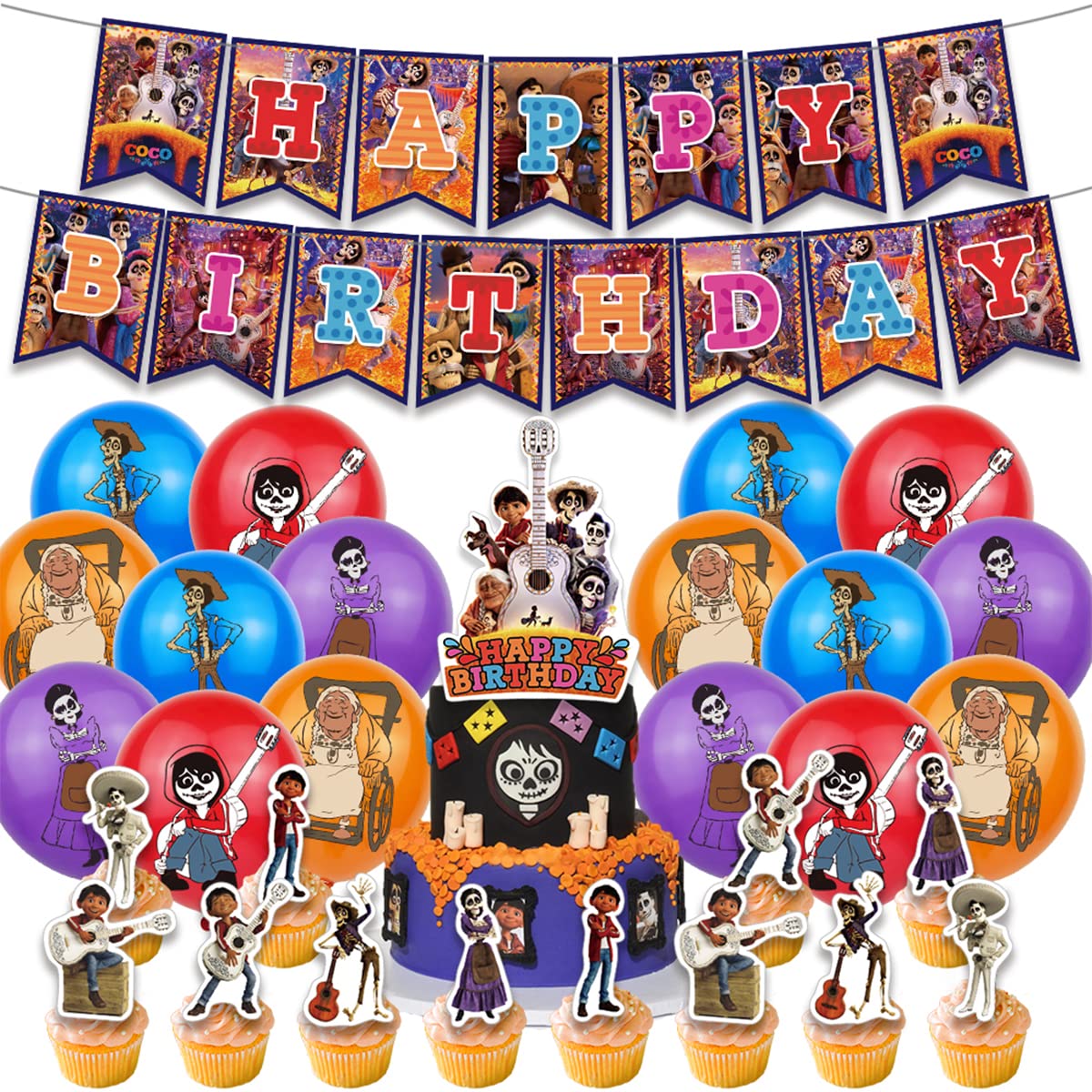 Coco Birthday Party Supplies, Coco Cartoon Themed Party Supplies