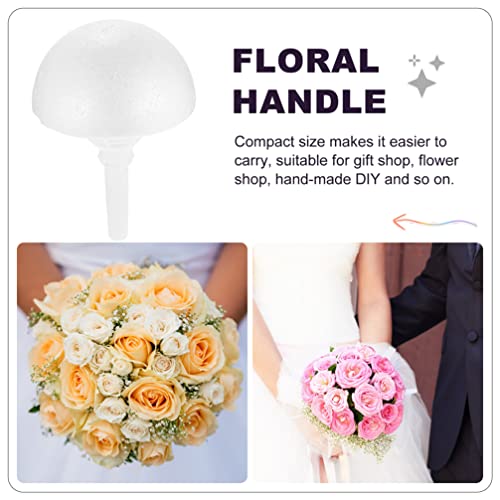 KESYOO 2 Sets Bouquet Material Bridal Bouquets for Bride Boquette Holders Wedding Bouquet Holder Bouquet of Flowers Wedding Foams Bouquet Holders White Cascade Plastic Wedding Flowers