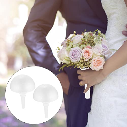 KESYOO 2 Sets Bouquet Material Bridal Bouquets for Bride Boquette Holders Wedding Bouquet Holder Bouquet of Flowers Wedding Foams Bouquet Holders White Cascade Plastic Wedding Flowers