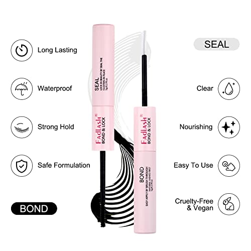 Lash Bond and Seal Cluster Lashes Glue DIY Lash Extension Kit Lash Clusters Glue Individual Lashes Strong Hold 48-72 Hours DIY Eyelash Extension Kit Suitable for Sensitive Eyes