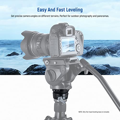 NEEWER Tripod Leveling Base (⌀50mm) Camera Leveler, Bubble Level Aluminum Adjusting Plate with 1/4" 3/8" Mounting Screw Compatible with Canon Nikon Sony DSLR Camera Camcorder, GM11