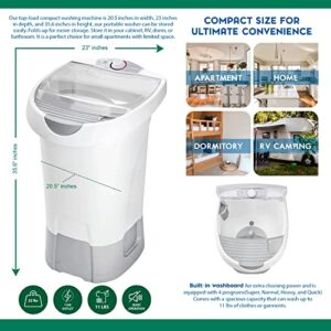 The Laundry Alternative Poseidon Portable Washer - Small Washing Machine for Apartment Living & RV Travel with Real Agitator & Innovative Foldable Design - Compact Washer Ideal for Limited Spaces