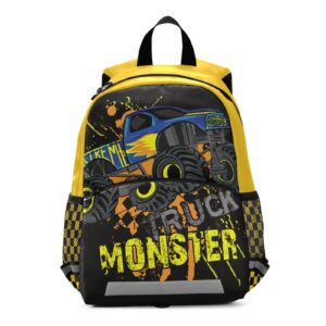 beeplus monster truck backpack kids backpacks for boys truck backpack for toddler boys 13 inchs