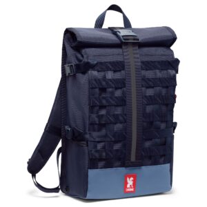 chrome industries barrage cargo laptop backpack - waterproof 15 inch laptop bag, navy tritone, 22 liter