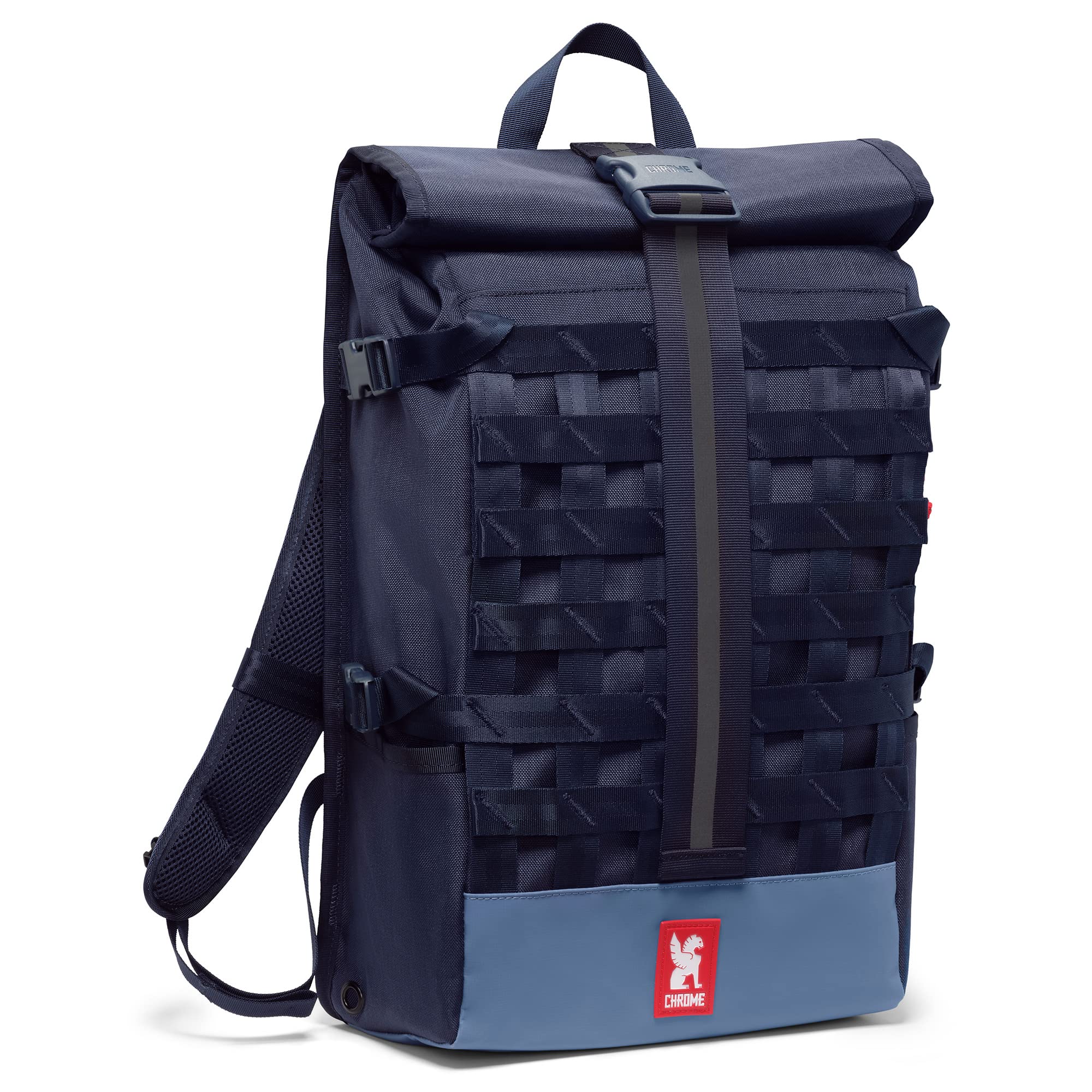 Chrome Industries Barrage Cargo Laptop Backpack - Waterproof 15 Inch Laptop Bag, Navy Tritone, 22 Liter