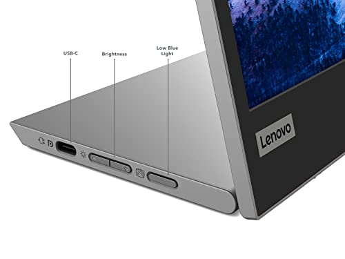 Lenovo L15 – Mobile Monitor - 15.6" FHD Display - 60Hz - 6ms–14ms Response Time - Low Bluelight Certified - Foldable Stand - USB Type-C 3.2 Gen 1 - USB 2.0