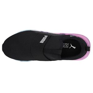 PUMA Softride Sophia Slip-On Marble Puma Black/Metallic Silver 8.5 B (M)