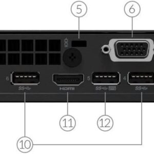 Lenovo ThinkCentre M70q Gen 3 11T3008EUS Desktop Computer - Intel Core i5 12th Gen i5-12400T Hexa-core (6 Core) 1.80 GHz - 8 GB RAM DDR4 SDRAM - 256 GB NVMe M.2 PCI Express PCI Express NVMe 4.0 SSD -