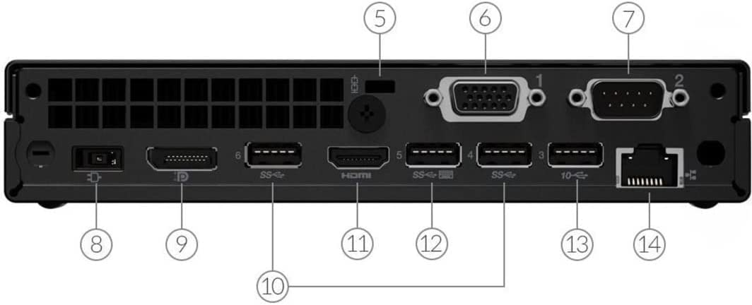 Lenovo ThinkCentre M70q Gen 3 11T3008EUS Desktop Computer - Intel Core i5 12th Gen i5-12400T Hexa-core (6 Core) 1.80 GHz - 8 GB RAM DDR4 SDRAM - 256 GB NVMe M.2 PCI Express PCI Express NVMe 4.0 SSD -