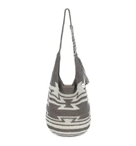 the sak back to bali 120 hobo in crochet, large shoulder purse with single strap, earth ragam