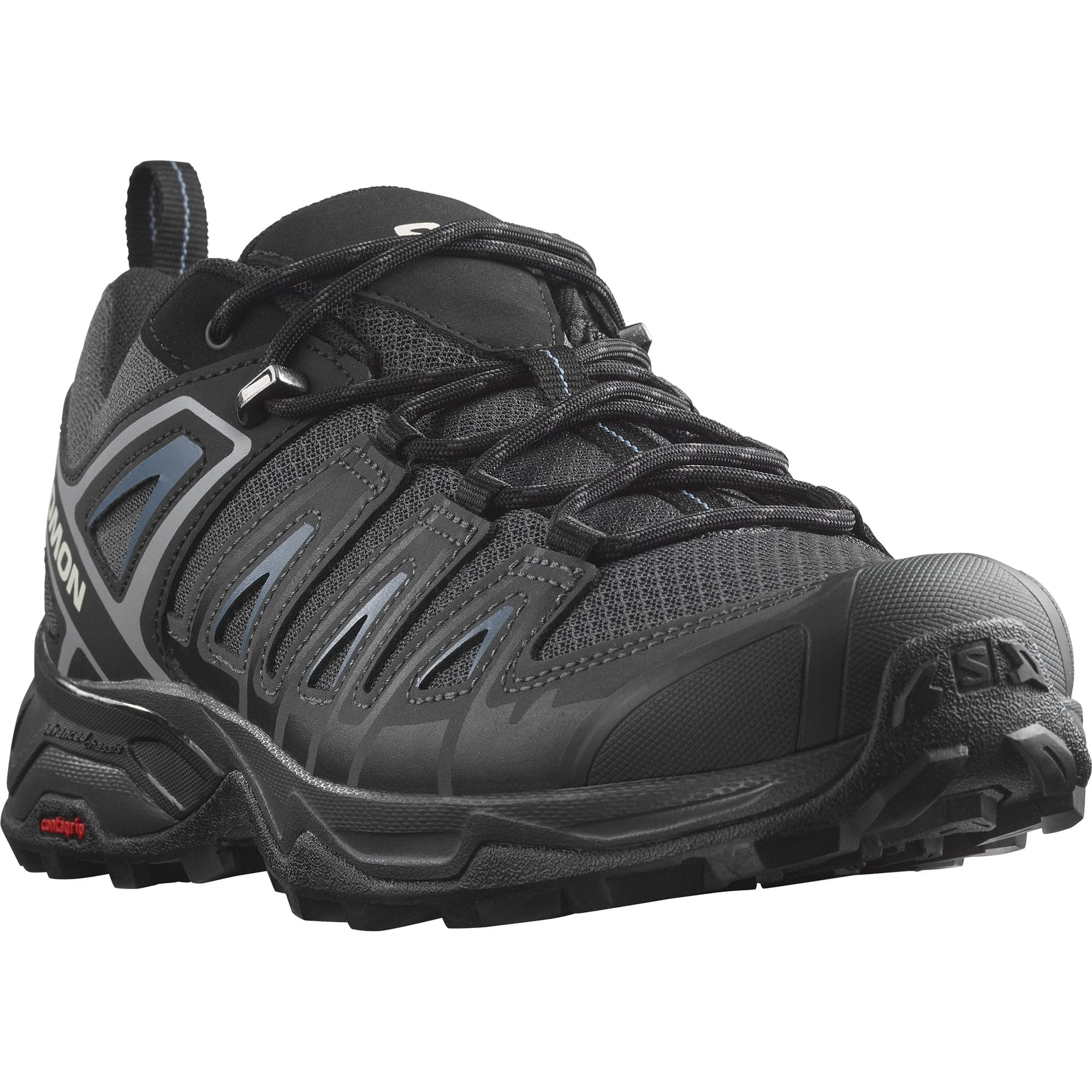 Salomon Men's X ULTRA PIONEER Hiking Shoes for Men, Black / Ebony / Blue Ashes, 8.5