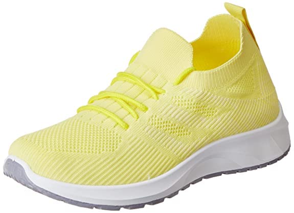 Ambience Women Athletic Comfy Running Shoe Bounce Back Sole US 6-11 Lace1 Multicolor (Yellow, Numeric_10)