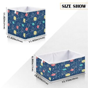 Kigai Collapsible Storage Baskets Outer Space Pattern Rectangular Storage Bins Baskets for Organizing Fabric Collapsible Storage Organizer for Bedroom Home Decor