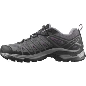 salomon women's x ultra pioneer hiking shoes for women, magnet / black / moonscape, 8.5