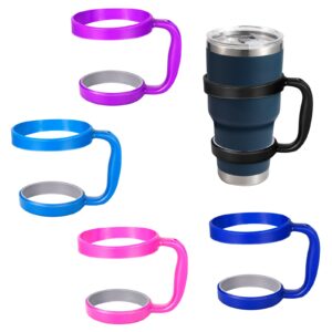5 pack tumbler handle tumbler holder portable compatible with 30 oz of rtic, simple modern, sunwill, tervis all brand travel tumbler cup mug (stylish style)