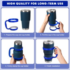 5 Pack Tumbler Handle Tumbler Holder Portable Compatible with 30 oz of RTIC, Simple Modern, SUNWILL, Tervis All Brand Travel Tumbler Cup Mug (Stylish Style)