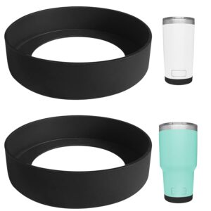 2 PCS Silicone Boot Sleeve for YETI Tumbler 30 oz 20 oz - Safer Protection and Less Noise for Coffee Mug Cup 20oz 30 oz - Dishwasher Safe