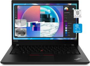 lenovo thinkpad p14s mobile workstation laptop for designer, architecture, engineering (14" fhd touchscreen, amd 8-core ryzen 7 pro 5850u (beat i7-1165g7), 32gb ram, 1tb ssd) fp, win 11 pro, black