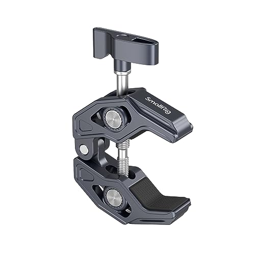 SMALLRIG Clamp, Camera Mount Clamp, Crab-Shaped Super Clamp with 1/4"-20, 3/8"-16 Threaded Holes, Payload 7.7lbs/3.5kg, for Most Photographic Accessories - 3755B