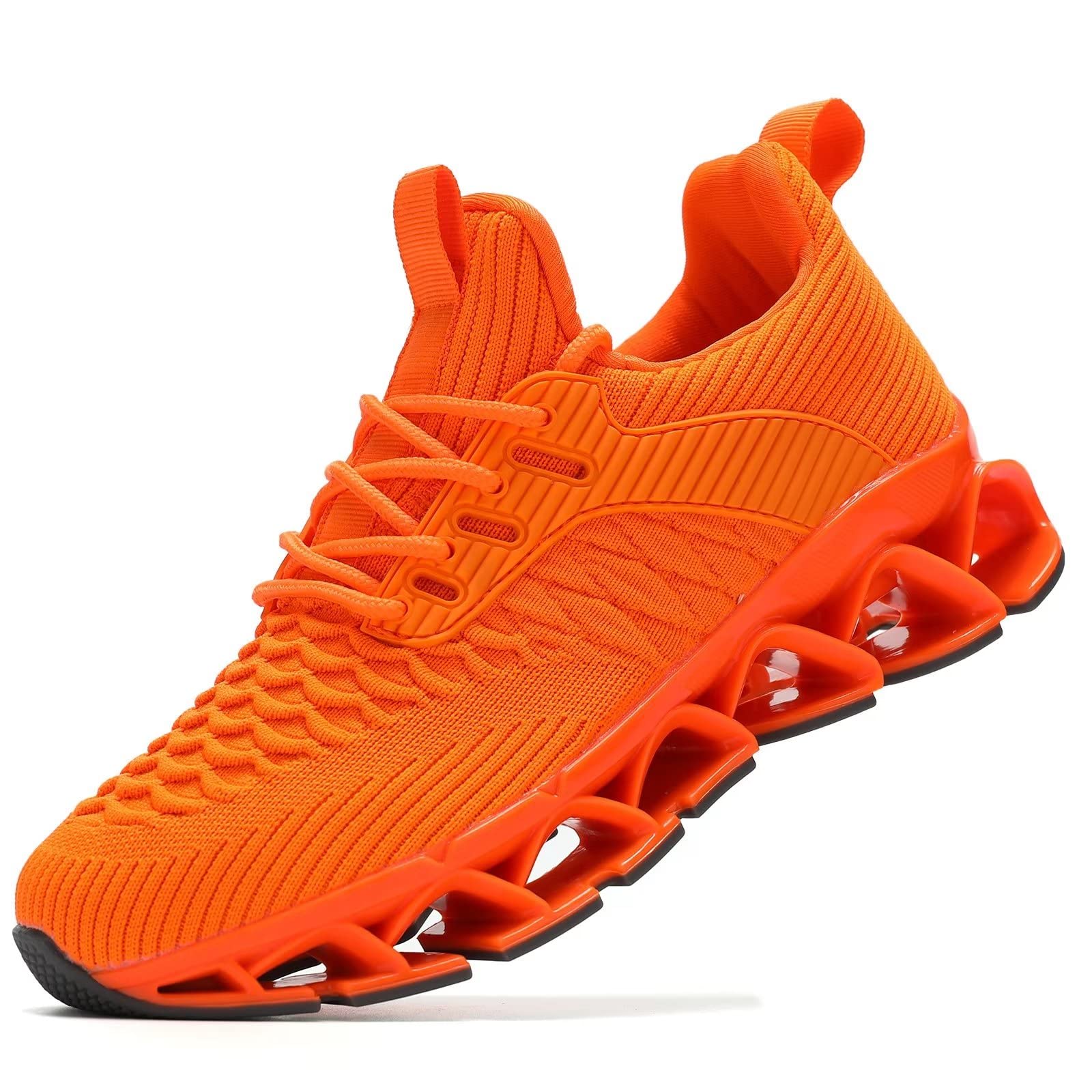 Women's Running Shoes Breathable Mesh Walking Shoes Slip on Tennis Sneakers Fashion Non Slip Work Sport Gym Cross Trainer Orange