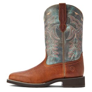 Ariat Womens Delilah Western Boot Spiced Cider/Teal River 9