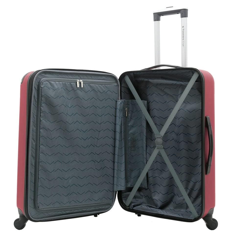 Travelers Club Chicago Hardside Expandable Spinner Luggages, Apple Butter, 5 Piece Set