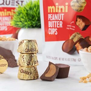 Quest Nutrition Mini Peanut Butter Cups, High Protein, Low Carb, Gluten Free, 16 Count (Pack of 3)