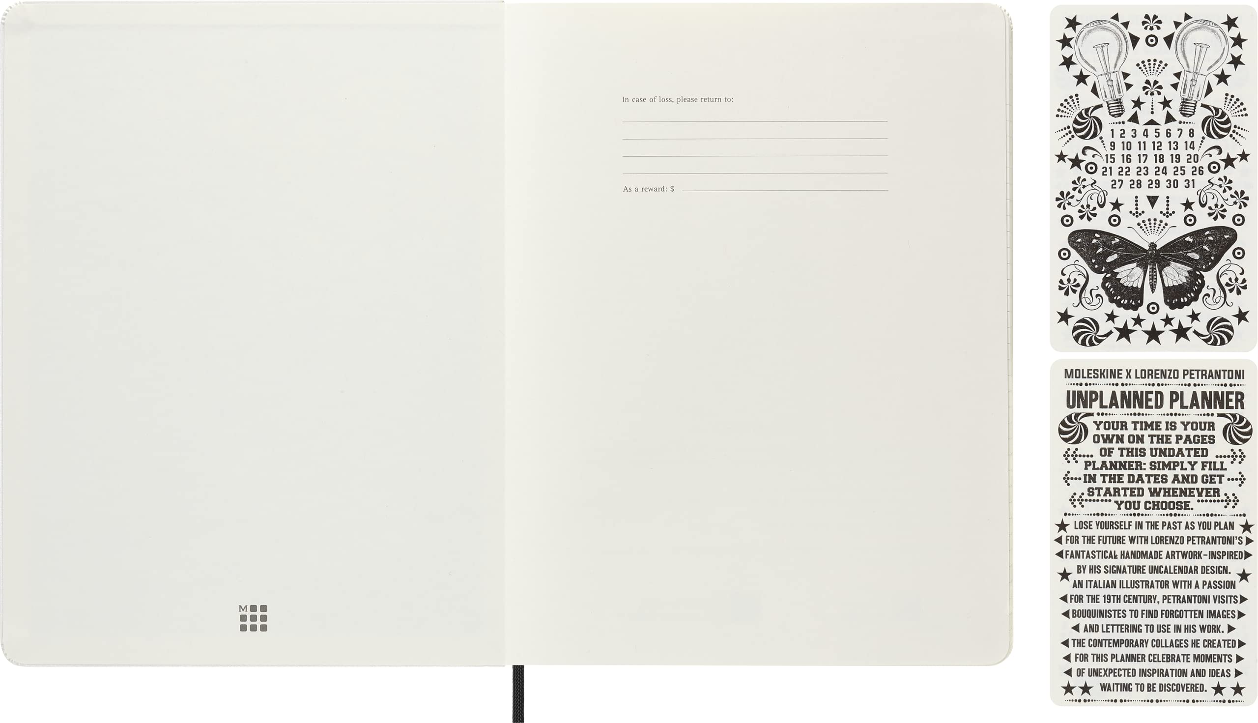 Moleskine Limited Edition Undated Planner Petrantoni, 12M, Extra Large, Hard Cover (7.5 x 10)