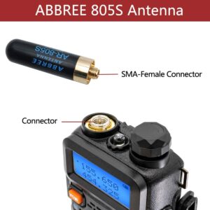 Baofeng UV-5R Antenna Mini Short Walkie Talkie Ham Radio UV5R Antenna AR-805S SMA- Female Dual Band Long Range Antenna for Baofeng BF-888S,UV-82, BF-F8HP, UV-S9 Plus UV-K5 Two Way Radio,2Pack