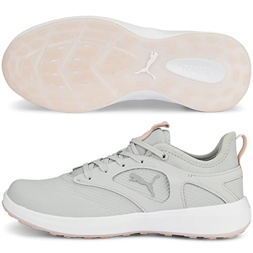 PUMA Women's Golf Shoe, High Rise Silver Rose Dust, 8.5