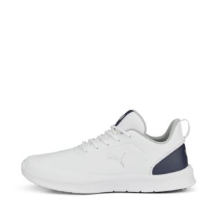 puma women's golf shoe, white navy, 8