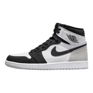 jordan nike men's air 1 high retro og 'brotherhood' basketball shoes, white/black-grey fog-bleached, 10.5